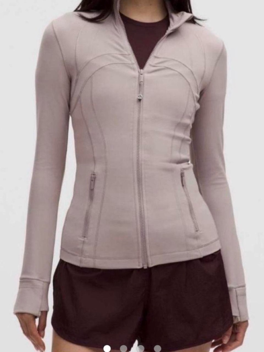 Women’s Fitted Zip-Up Jacket in Dusty Pink